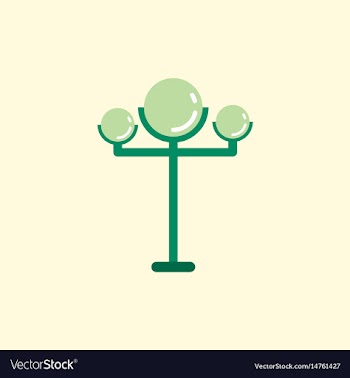 Lamp street electricity industry modern street vector image
