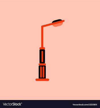 Lamp street electricity industry vector image