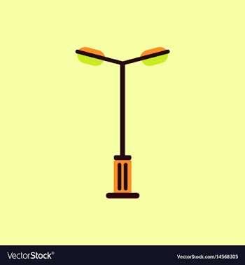 Lamp street electricity industry vector image