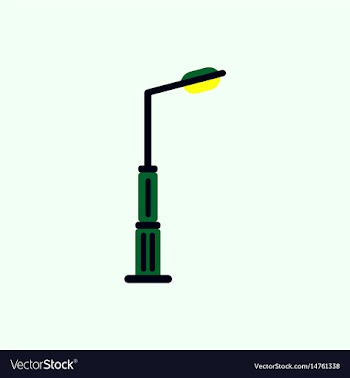 Lamp street electricity industry vector image