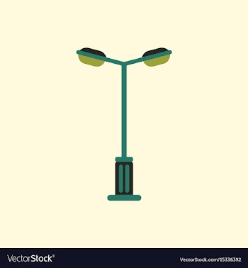 Lamp street electricity industry vector image