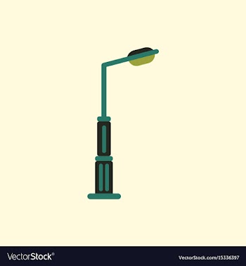 Lamp street electricity industry vector image