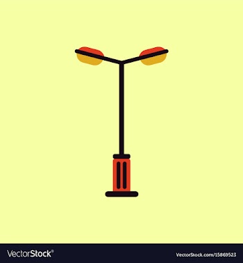 Lamp street electricity industry vector image