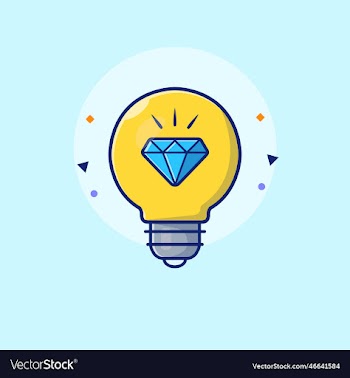 lamp with diamond cartoon