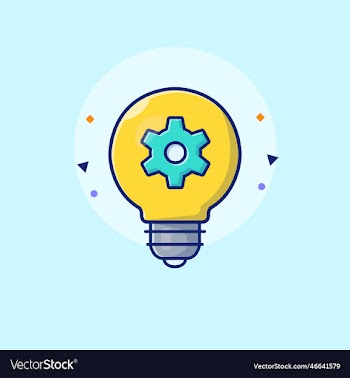 lamp with gear cartoon