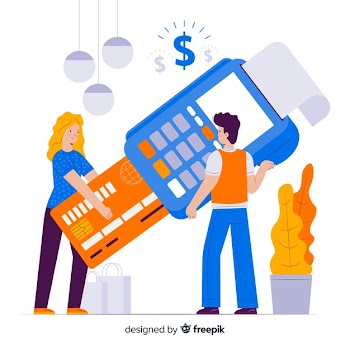 Landing page credit card payment concept Free Vector