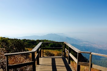 Landmark of Kew Mae Pan nature trail at Doi Inthanon natuonal park ,...
