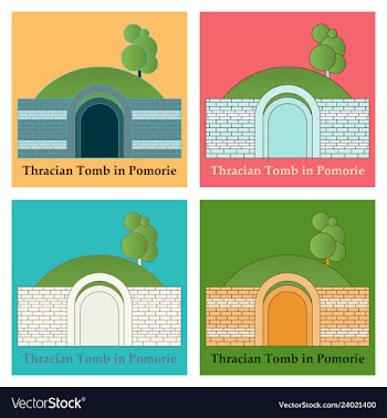 Landmarks of bulgaria thracian tomb in pomorie vector image