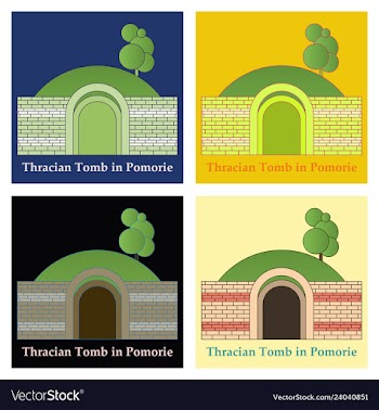 Landmarks of bulgaria thracian tomb in pomorie vector image