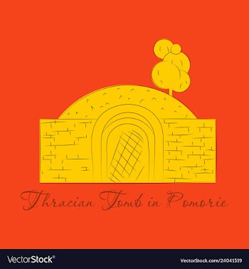 Landmarks of bulgaria thracian tomb in pomorie vector image