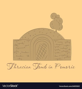 Landmarks of bulgaria thracian tomb in pomorie vector image
