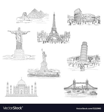 Landmarks vector image