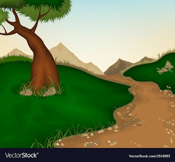 Landscape and nature background vector image