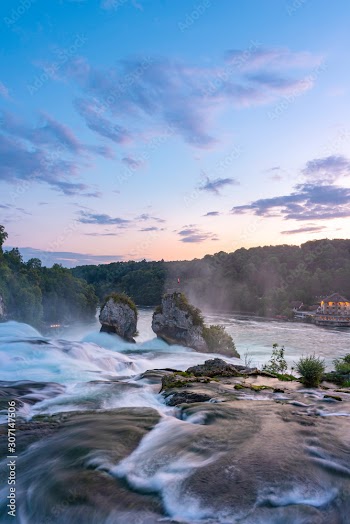 Landscape at the Rhine Falls in Neuhausen