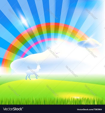 Landscape Blue sky background art vector image