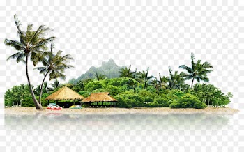 Landscape Icon - Cool summer vacation island 