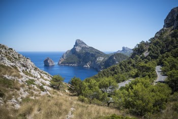 Landscape Mountain With Trees Near Body of Water
