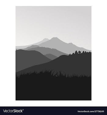 Landscape mountainprintable wall art vector image