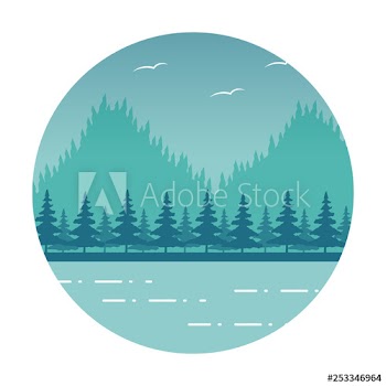 landscape mountains forest