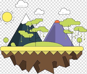 Landscape Nature Cartoon Illustration, Forest transparent background PNG clipart