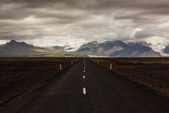landscape of asphalt road