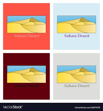 Landscape of sand hot desert with wind and sky vector image