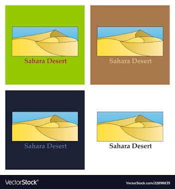 Landscape of sand hot desert with wind and sky vector image