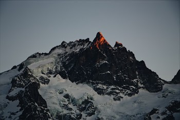 Landscape photo  of a mountain peak