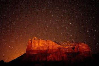 landscape photo of brown mountain