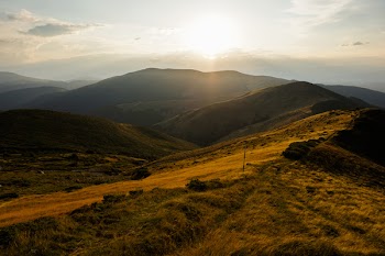 Landscape Photo of Brown Mountain Range