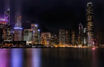 landscape photo of city buildings during night