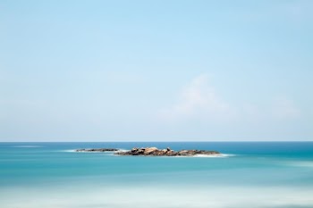 landscape photo of island