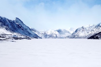 landscape photo of mountain covered with snow