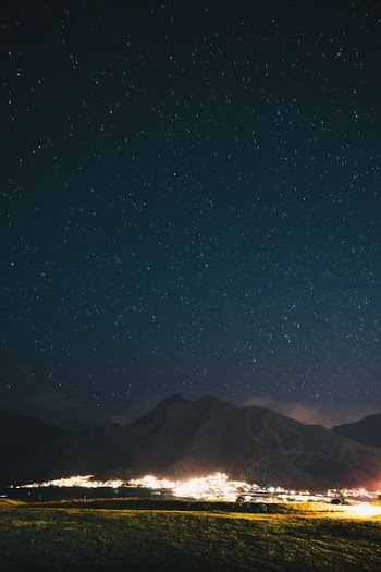 landscape photography of black mountain