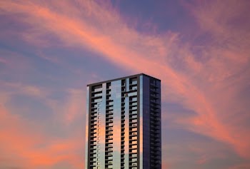 landscape photography of building