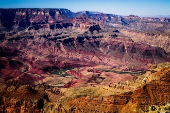 landscape photography of canyon