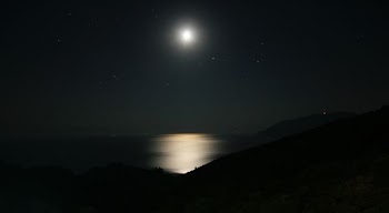 landscape photography of full moon