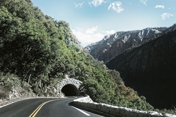 landscape photography of green mountain