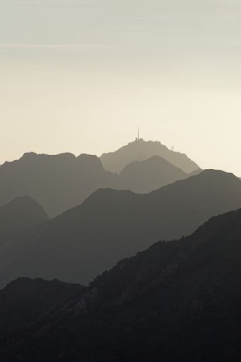 landscape photography of green mountain