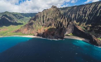 landscape photography of green mountain