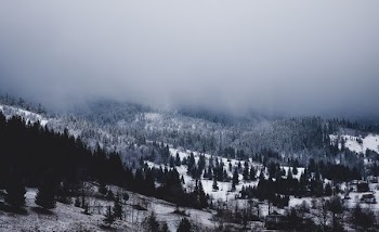 landscape photography of mountain covered snow