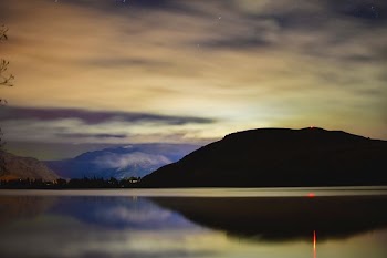 landscape photography of mountain under gloomy sky