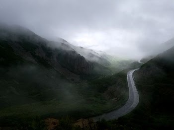 landscape photography of road near mountains