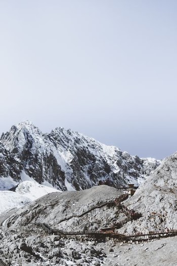 landscape photography of snow covered mountain