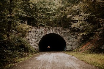 landscape photography of tunnel