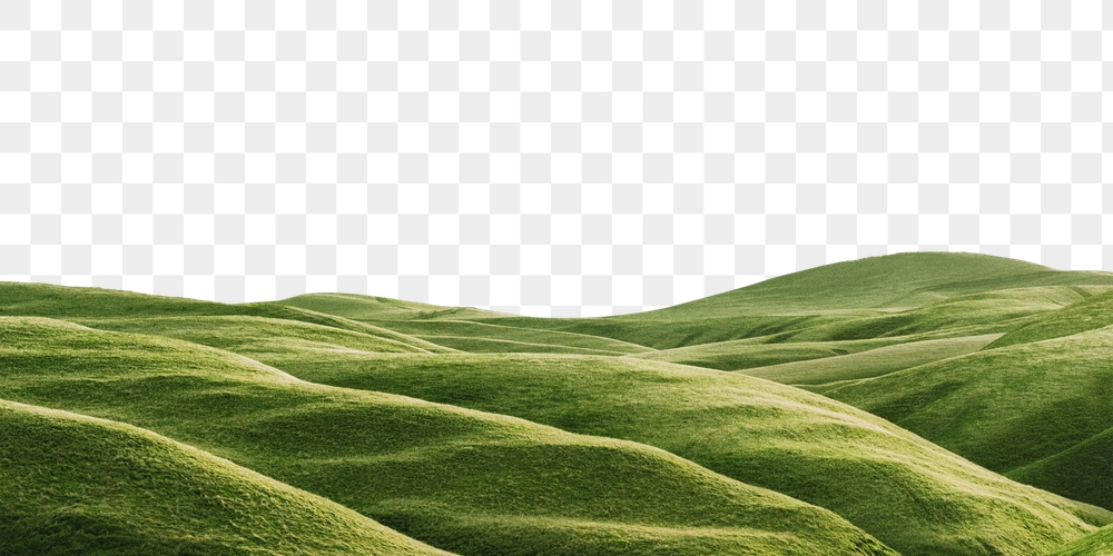 Landscape png border, green hill, | Free PNG - rawpixel