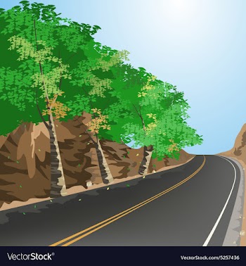 Landscape scene vector image