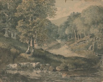 Landscape Study of Cattle in a Pool | Free Photo - rawpixel