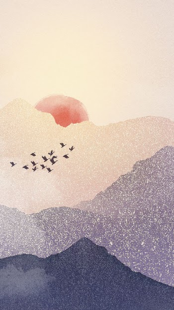 Landscape sunset phone wallpaper, mountain | Free Photo Illustration - rawpixel