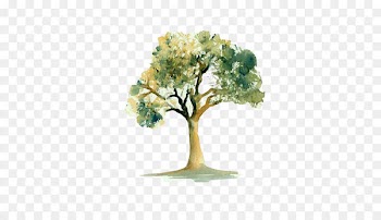 Landscape tree watercolor picture material 